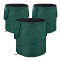 Relaxdays Pop-up Garden Waste Sacks - Set of 3 Heavy-Duty 85L Leaf Bags