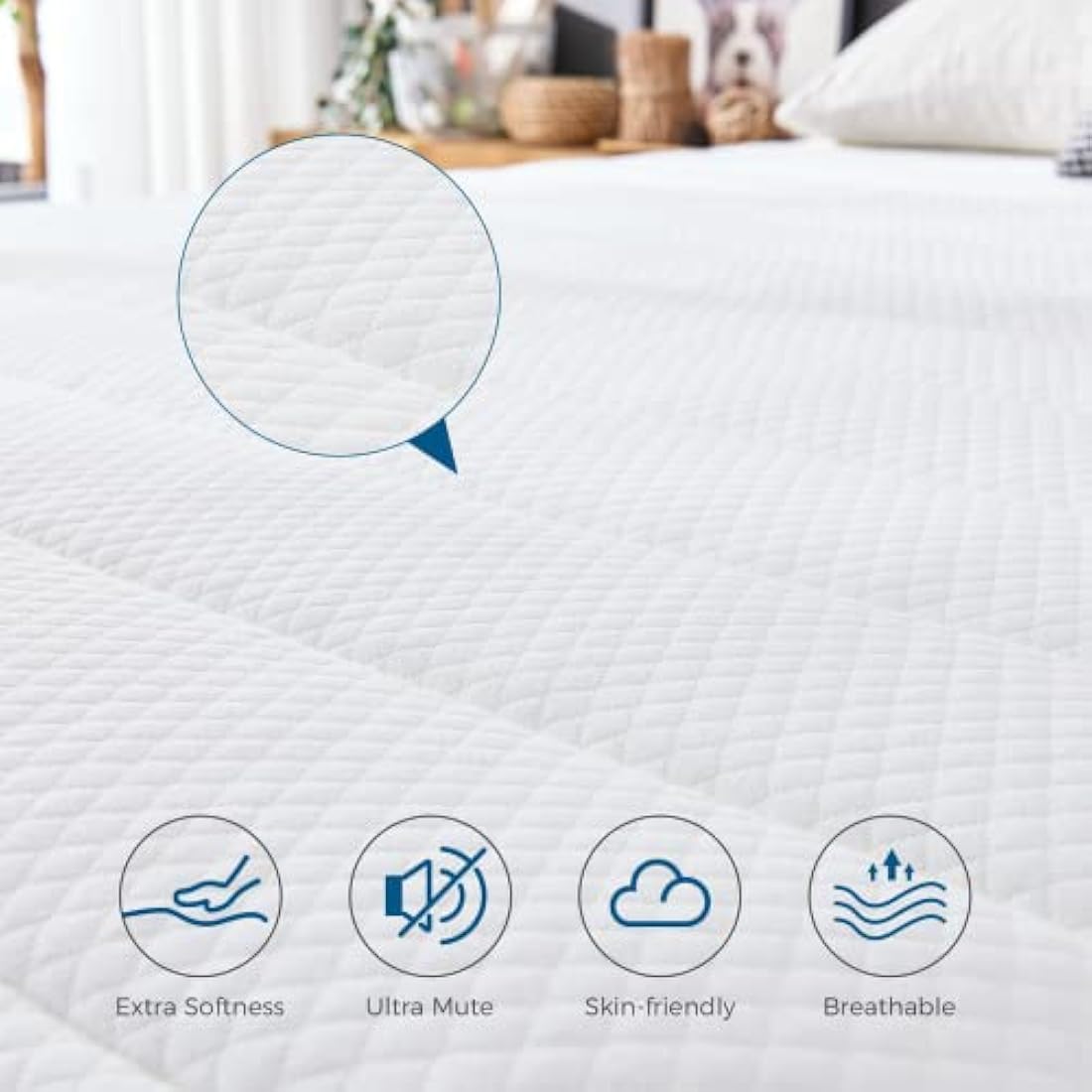 Inofia King Hybrid Mattress – 10.6 Inch Memory Foam & Pocket Sprung