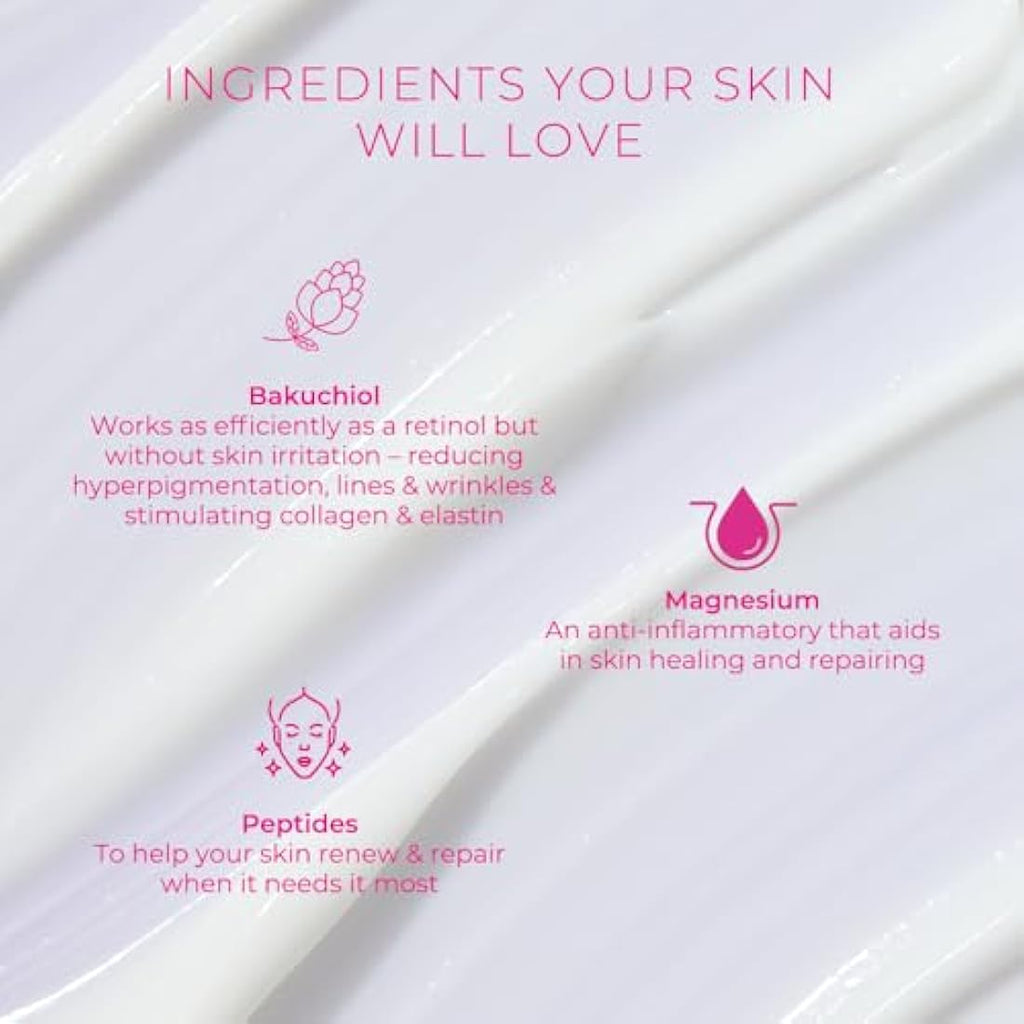 Ella & Jo Relax & Renew Night Cream – Anti-Aging Bakuchiol & Peptides 50ml