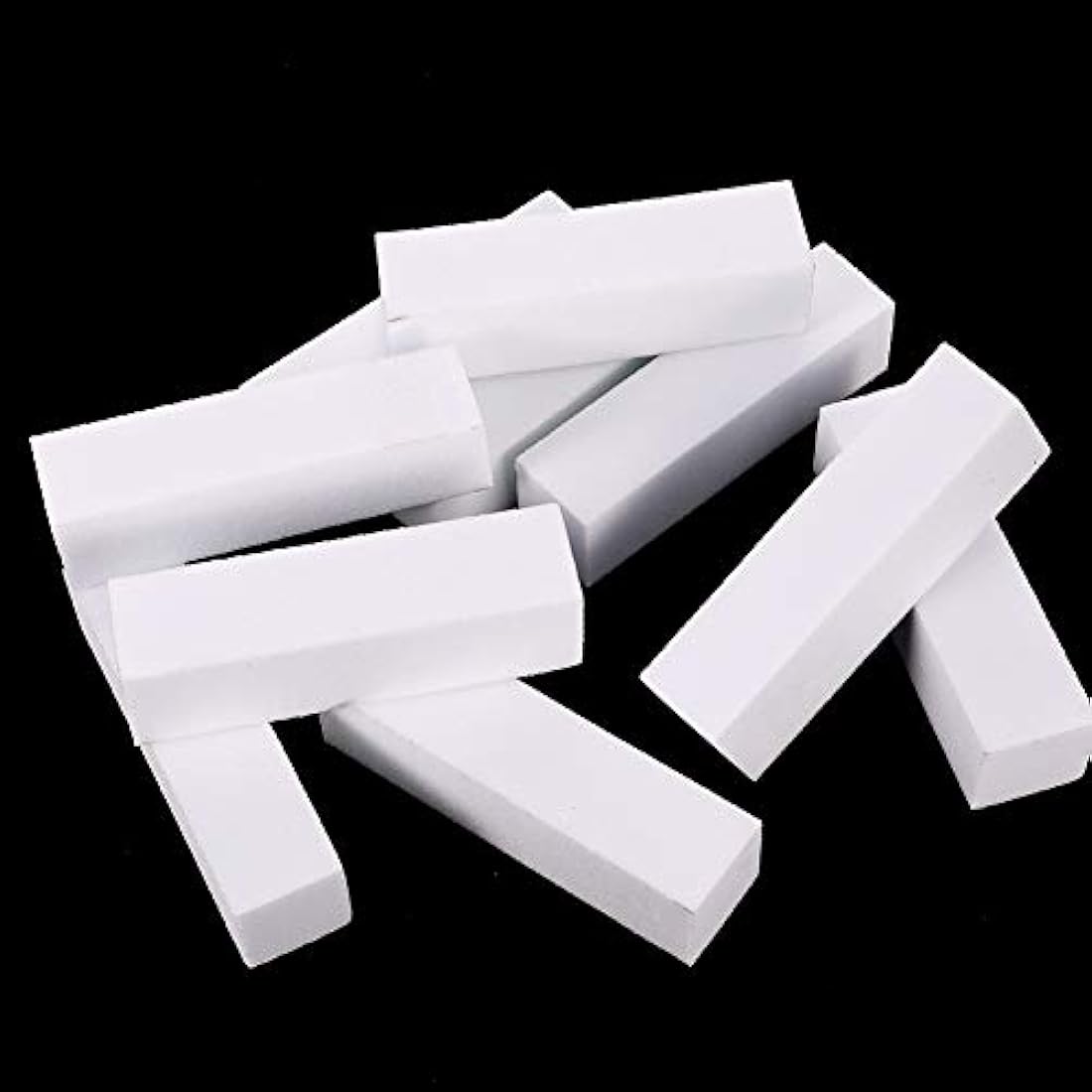 Metagio 10 Pcs White Nail Buffer Sanding Blocks for Acrylic & Natural Nails