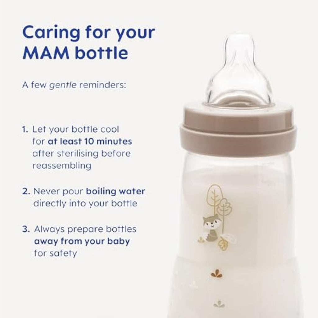 MAM Easy Start Anti-Colic Bottle Starter Set | Self-Sterilising | White