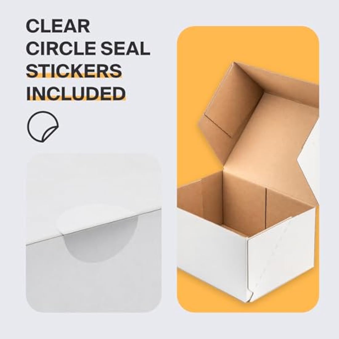 White Corrugated Cardboard Mailing Boxes - 10 Pack