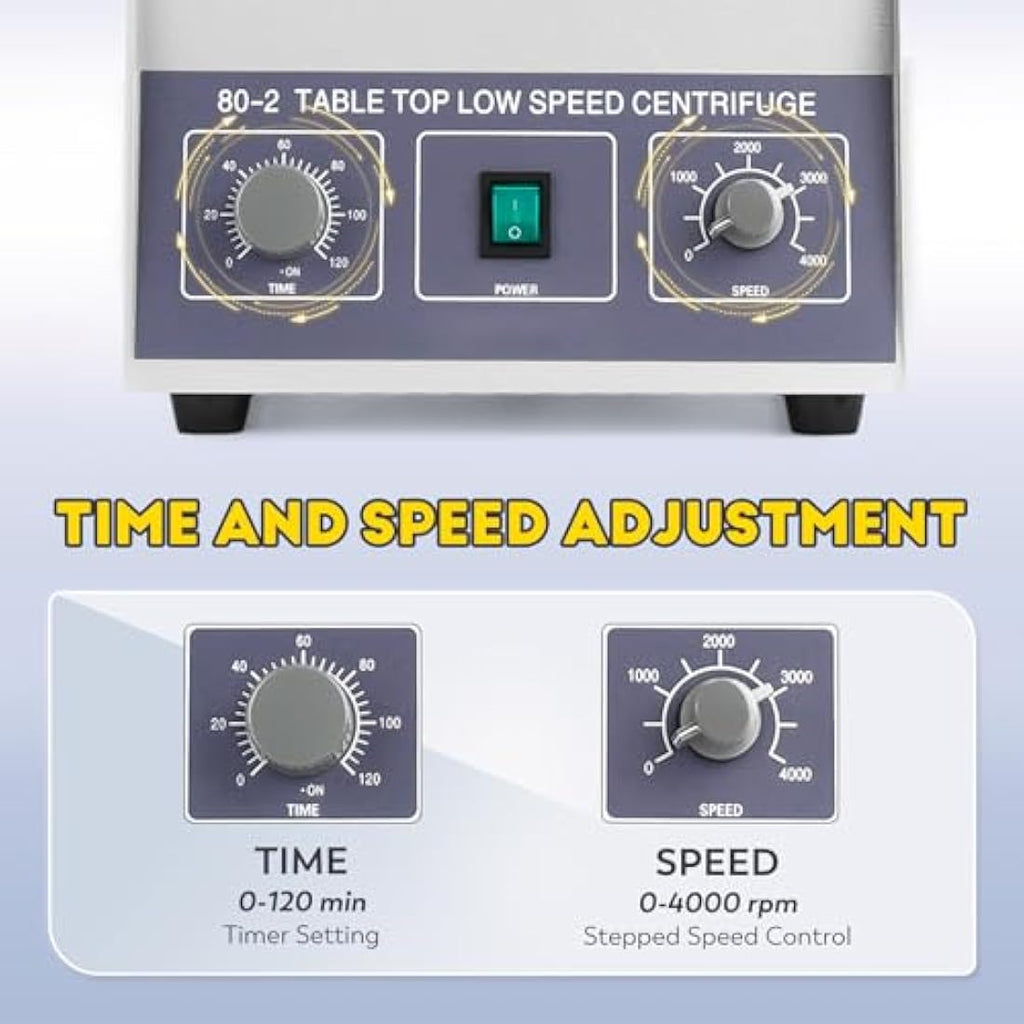 CGOLDENWALL 80-2 Lab Centrifuge | 4000rpm 12x20ml Capacity 120min Timer