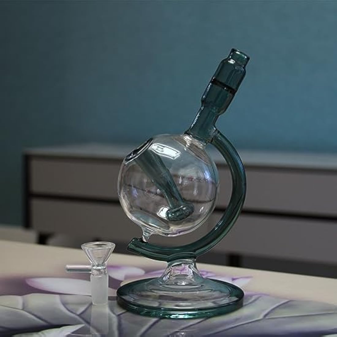 Jolof Store Glass Bong – 25cm Tornado Percolator Borosilicate Water Pipe