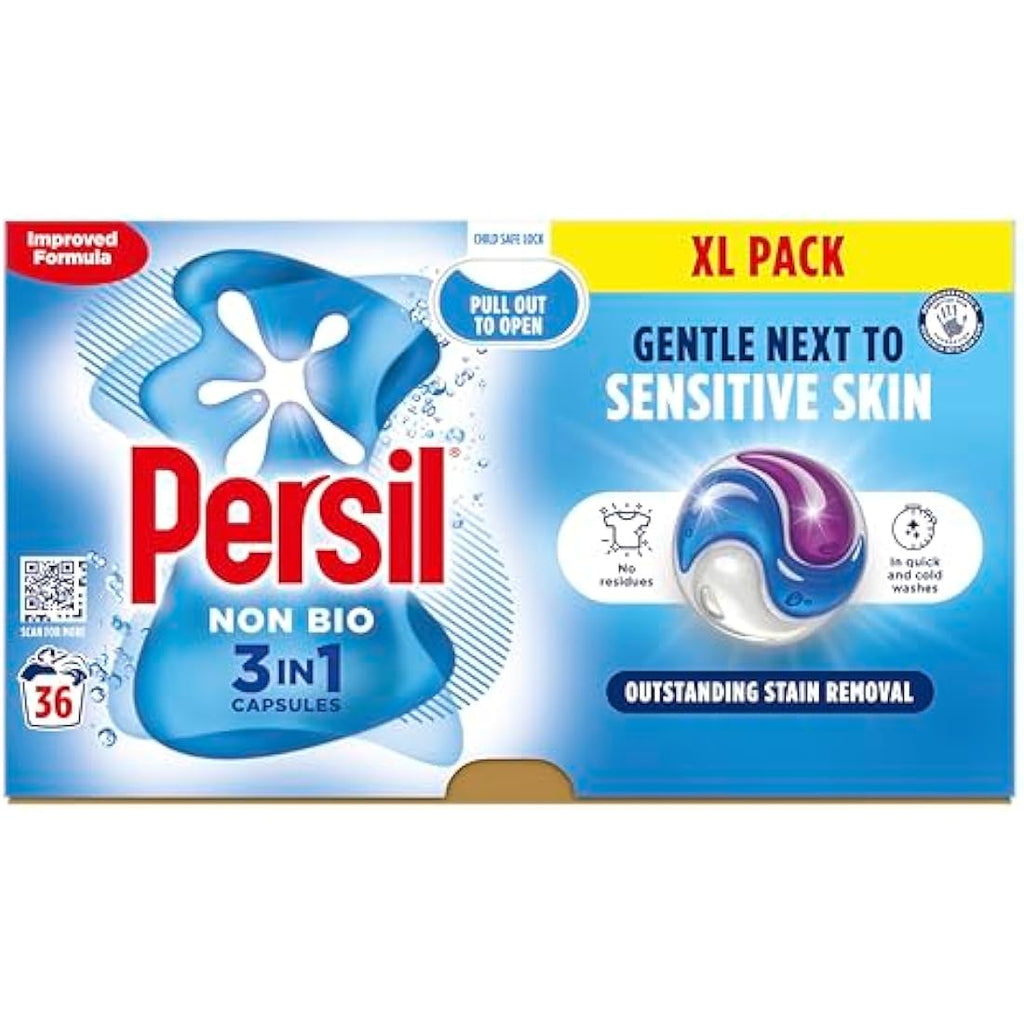 Persil Non Bio 3 in 1 Laundry Capsules for Sensitive Skin - 108 Washes