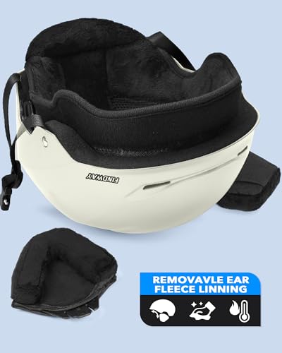 Findway Ski & Snowboard Helmet – Adjustable Vents – Eggshell White