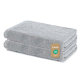 Lavea Bath Towels Set of 2 | 100% Cotton Soft & Absorbent, Silver