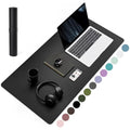 YSAGi Leather Desk Pad – Waterproof Non-Slip Office Writing Mat, Black