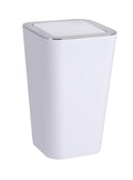 WENKO Candy Swing Cover Bin, ABS/PS, White/Chrome, 18 x 18 x 28.5 cm - image 1