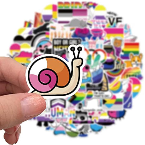 100PCS Gay Pride Stickers | Waterproof Vinyl Rainbow Decals