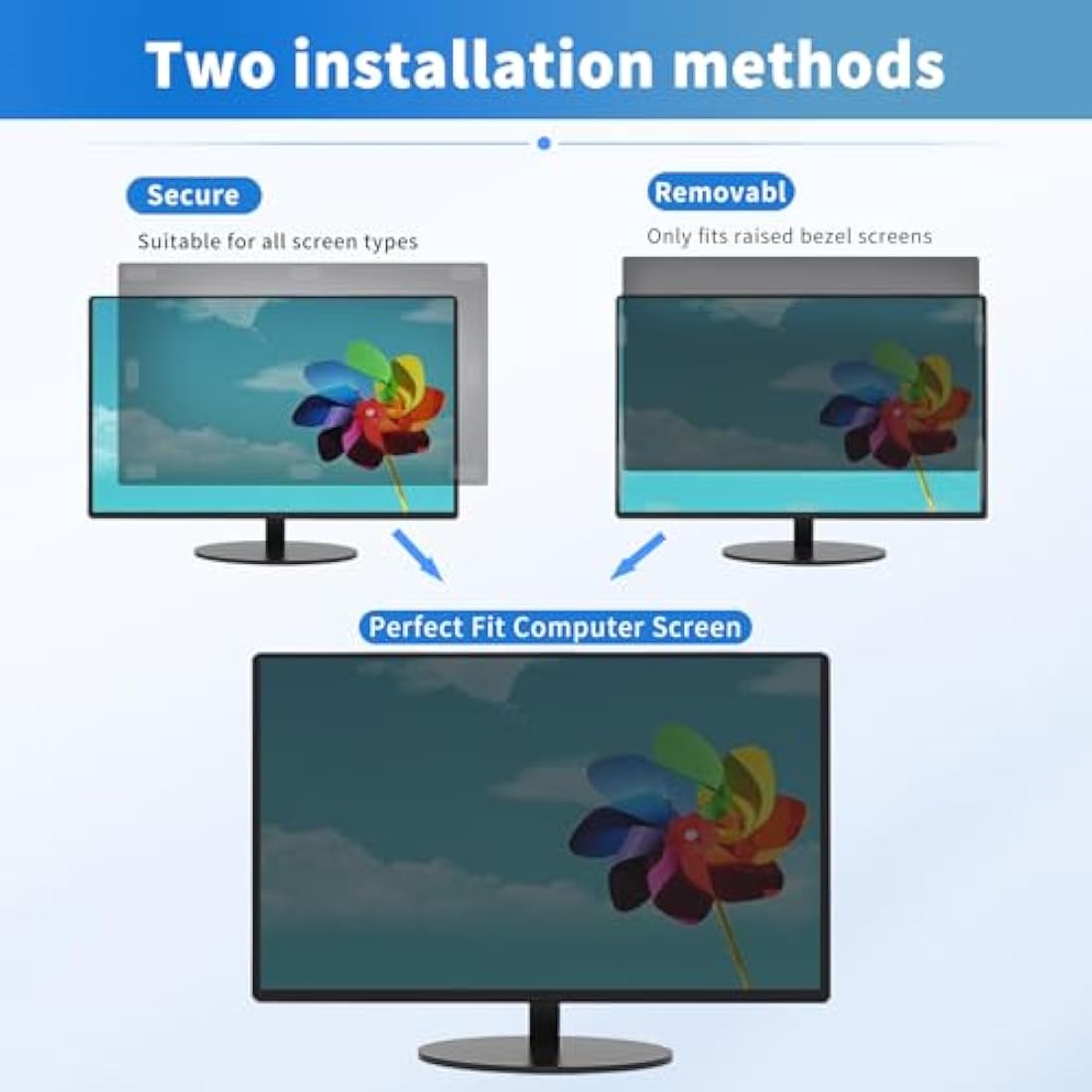 DEJIMAX 27 Inch Computer Privacy Screen Filter | Anti-Glare & Blue Light