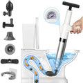 inShareplus High Pressure Toilet Plunger – Stainless Steel Drain Unblocker