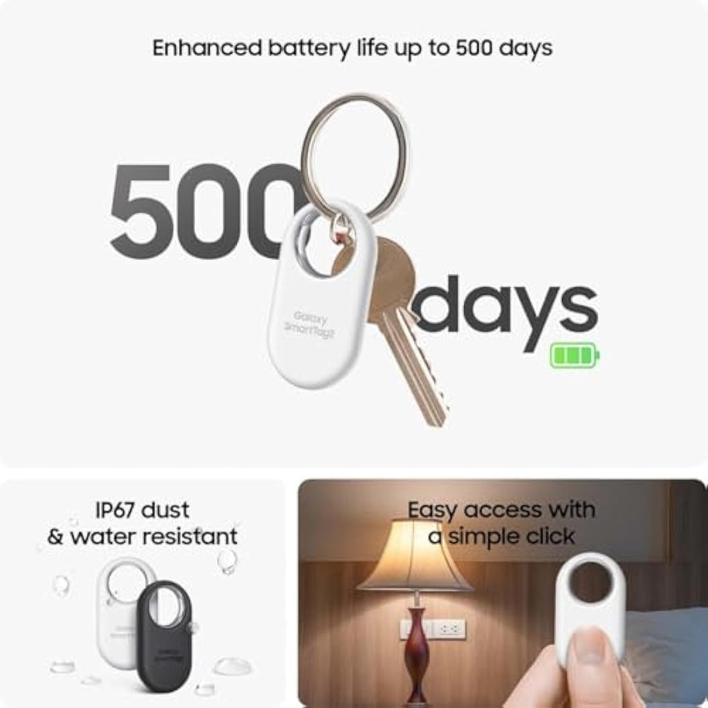 Samsung Galaxy SmartTag2 Bluetooth Tracker - IP67 Waterproof, Black