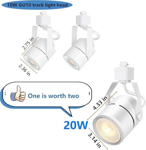 Bravsekai LED Track Lighting Kit | 6-Light H-Type 4000K Natural White