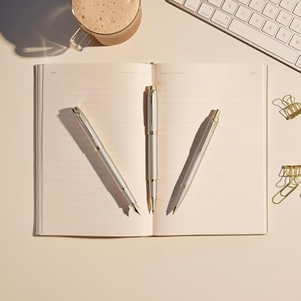 Parker IM Monochrome Fountain Pen – Champagne Finish – Fine Point