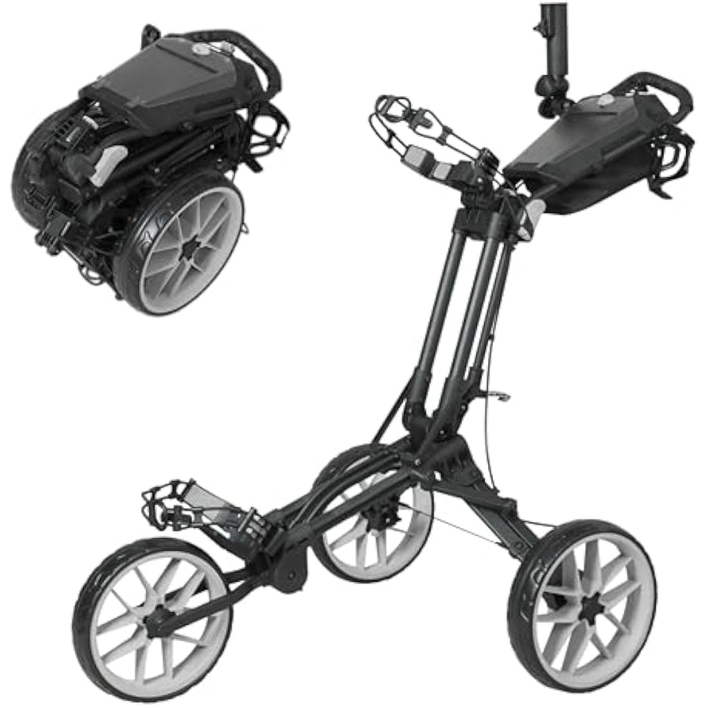 Newfly 3-Wheel Golf Push Cart – Lightweight Semi-Auto Folding Trolley