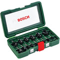 Bosch 15-Piece Carbide Router Bit Set | 1/4-Inch Shank Woodworking Tools