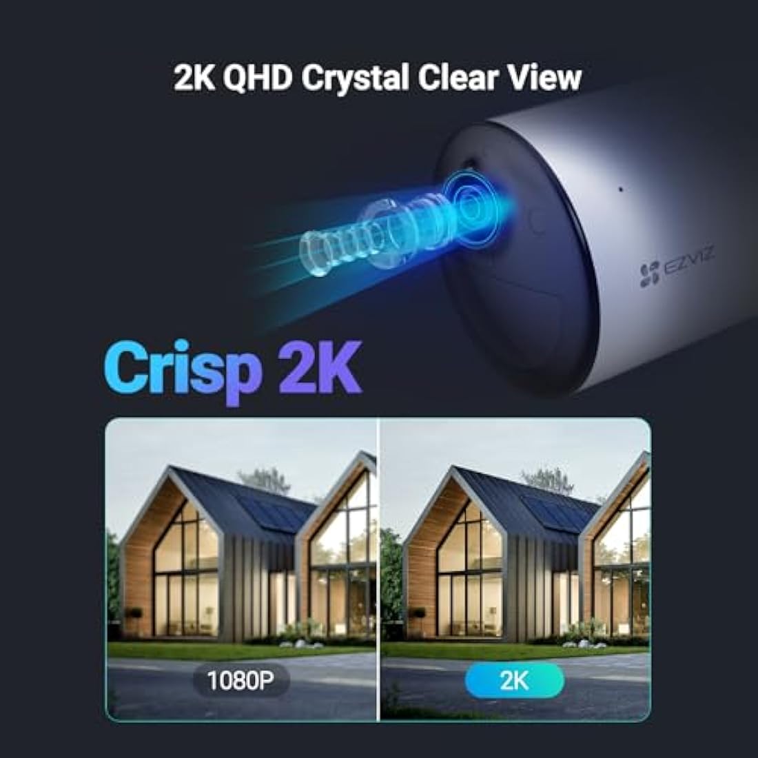 EZVIZ CB3 2K Solar Wireless Security Camera – 24/7 AOV Outdoor CCTV