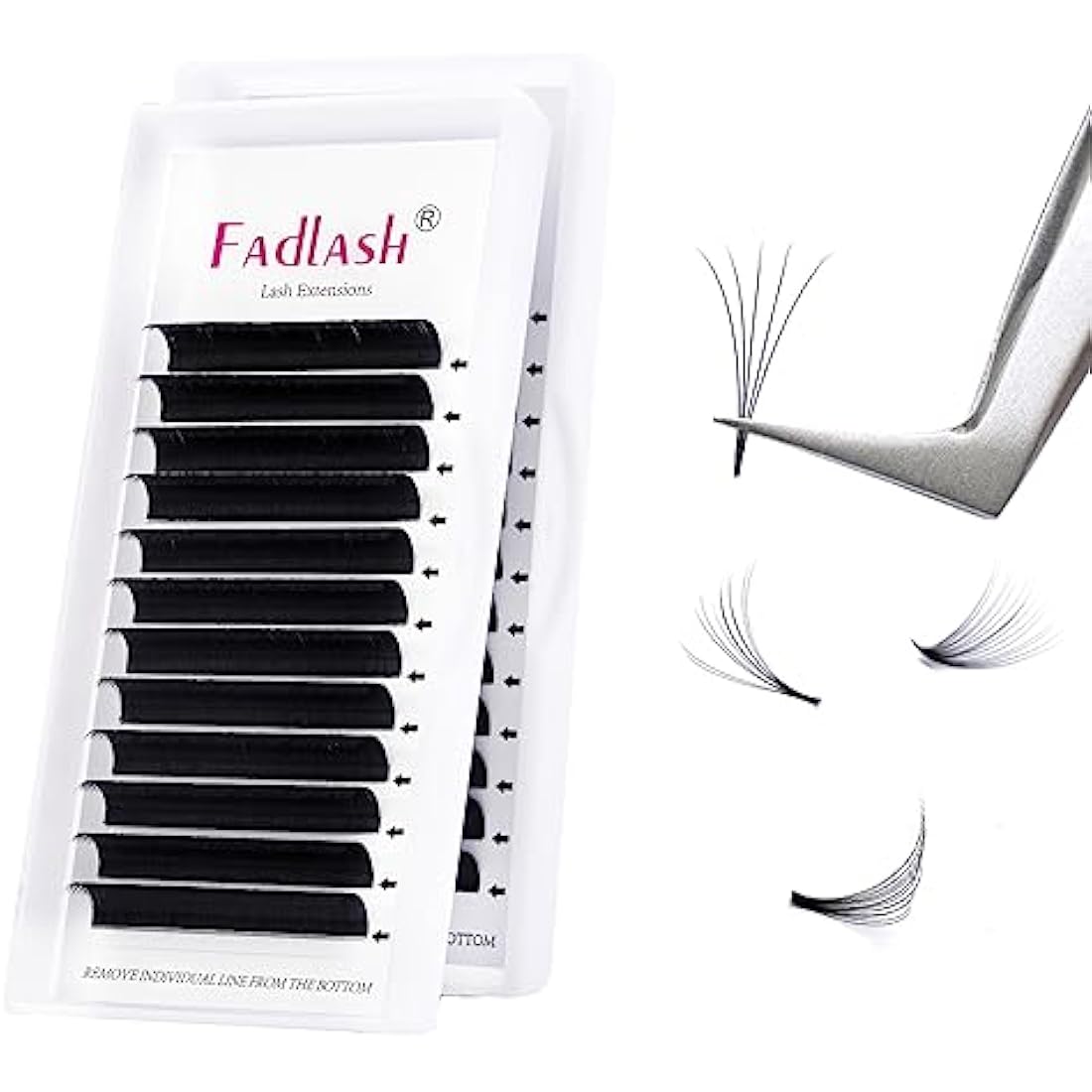 Easy Fan Lashes – C Curl 0.07mm Silk Russian Extensions