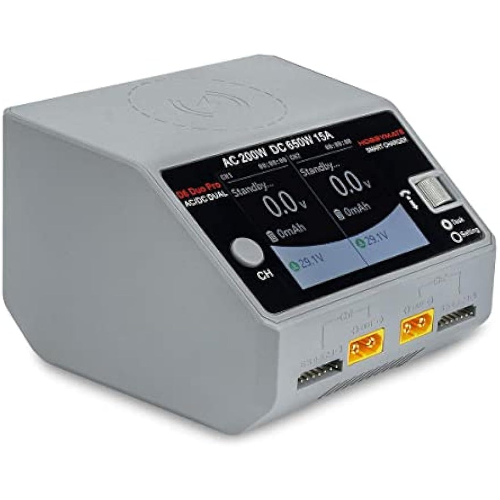 Hobbymate D6 Duo Pro Lipo Battery Charger | Dual Channel AC/DC Input