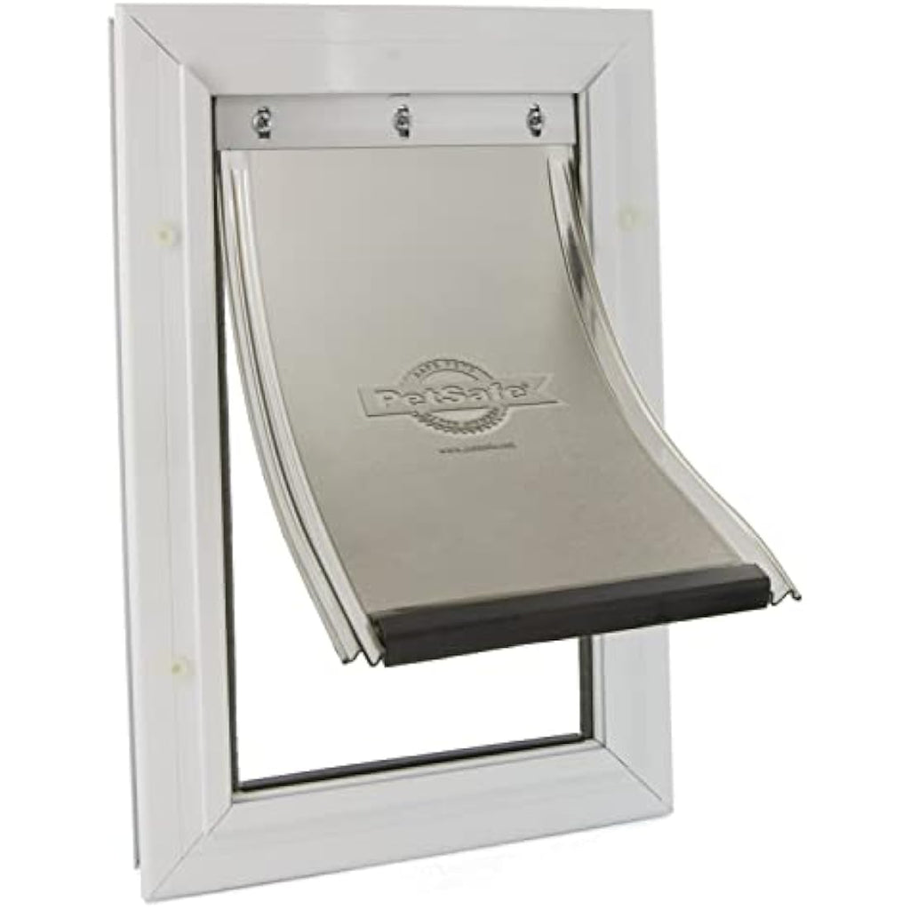 PetSafe Aluminium Pet Door – Durable Small Dog & Cat Flap, White