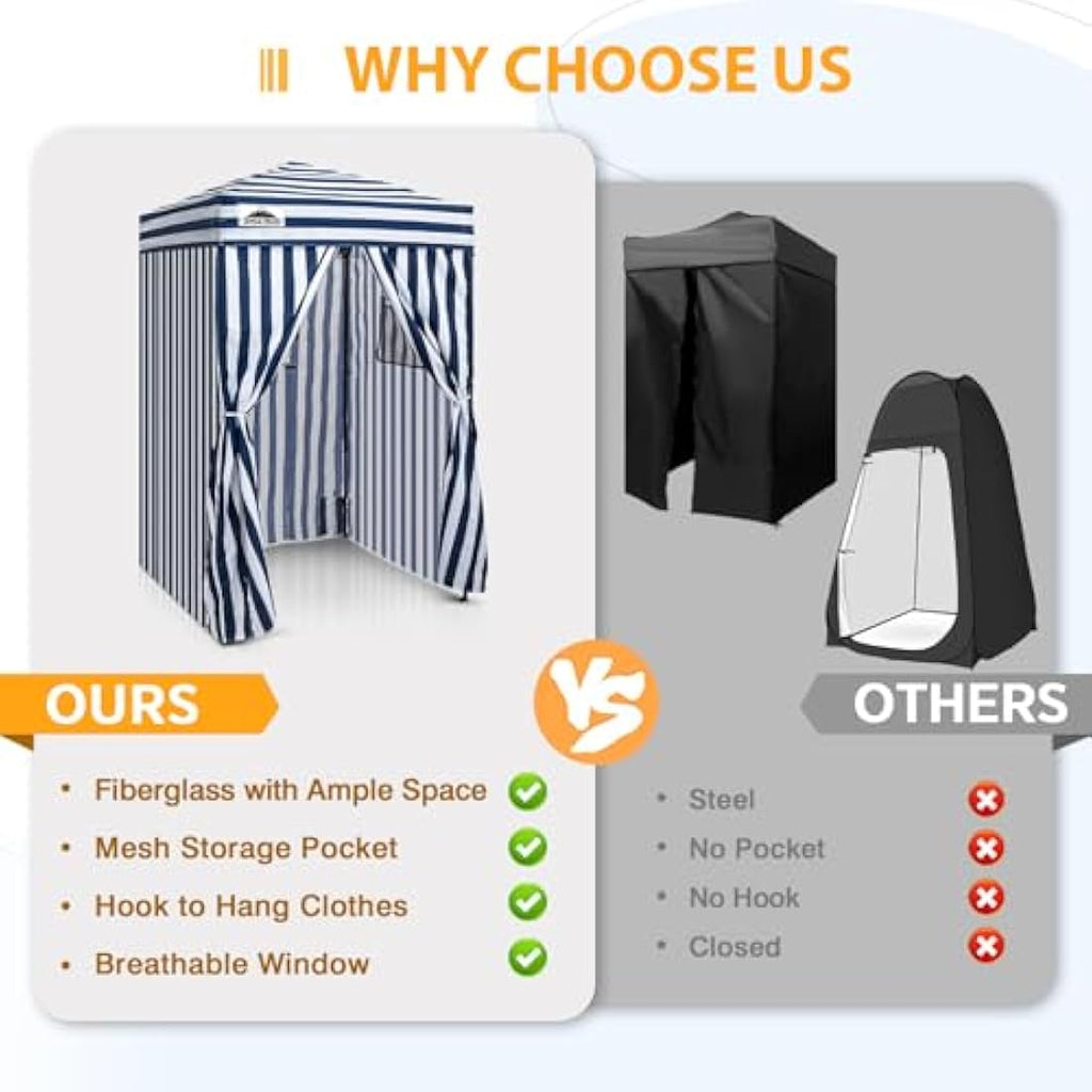 EAGLE PEAK Pop-up Privacy Changing Room – 4x4 Portable Cabana Canopy