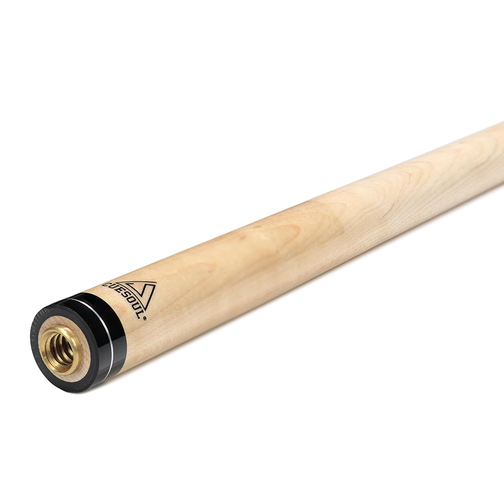 CUESOUL 58 Inch Maple Billiard Pool Cue - 19oz 1/2 Jointed Stick