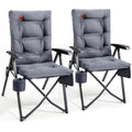 EVER ADVANCED Heavy Duty Camping Chairs | 4-Position Recliner Set of 2