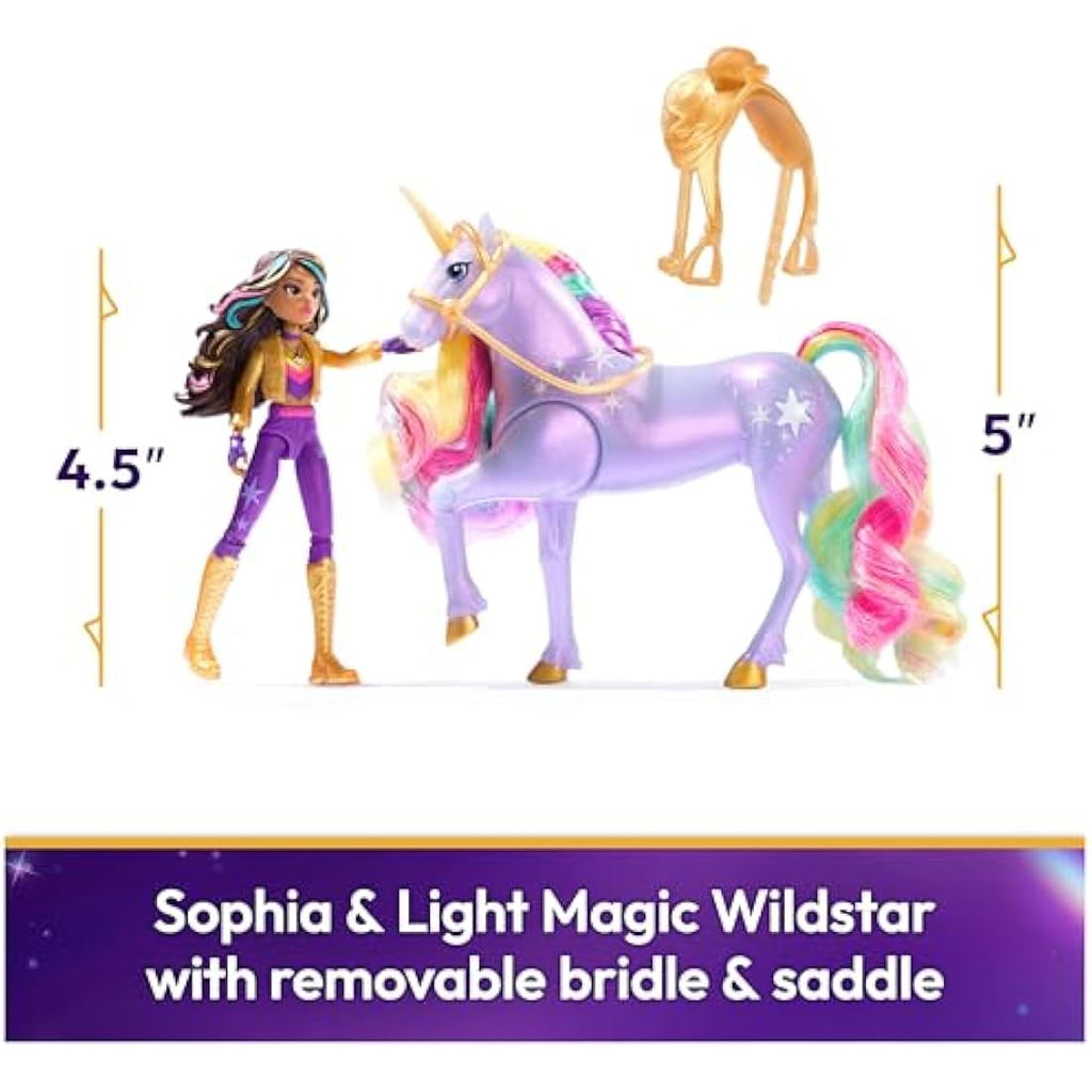 Unicorn Academy Sophia & Light Magic Wildstar Light-up Doll Set