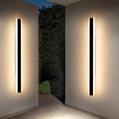 Mikeru 150cm Outdoor Wall Light – 48W IP65 Waterproof LED Sconce 2-Pack