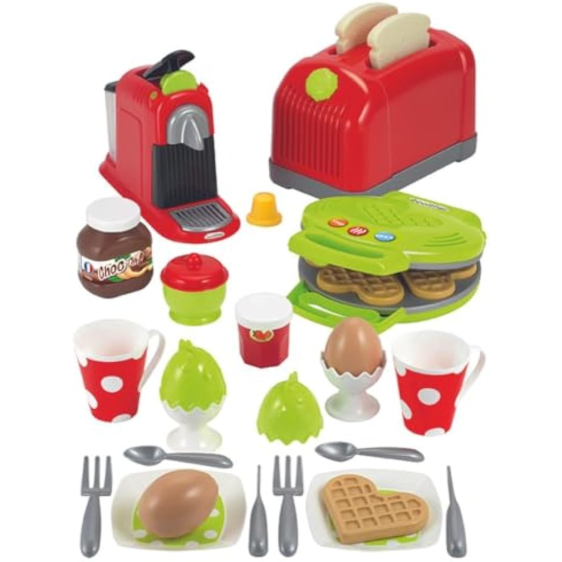 Ecoiffier Toaster Set – 33-Piece Children's Breakfast Toy Set