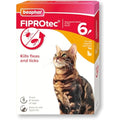 Beaphar FIPROtec Spot-On Flea and Tick Treatment for Cats – 6 Pipettes