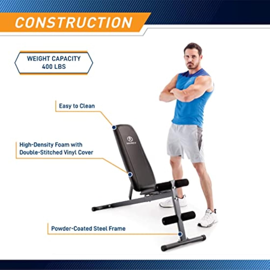 Marcy SB-261 Adjustable Weight Bench – Incline Decline Home Gym