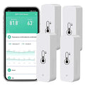 Jolof Store WiFi Smart Hygrometer Thermometer - Tuya App & Alexa (4-Pack)