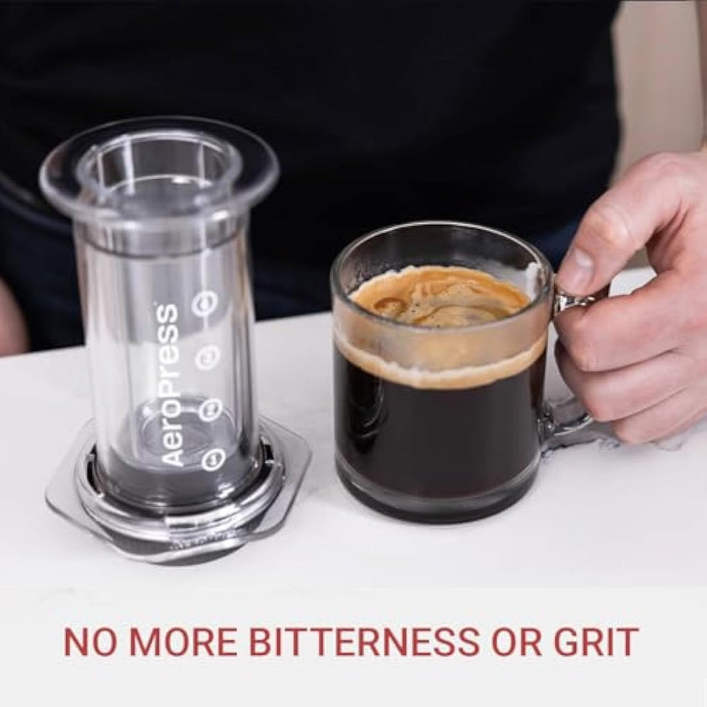 AeroPress Clear Coffee Press – Shatterproof 3-in-1 Portable Brewer