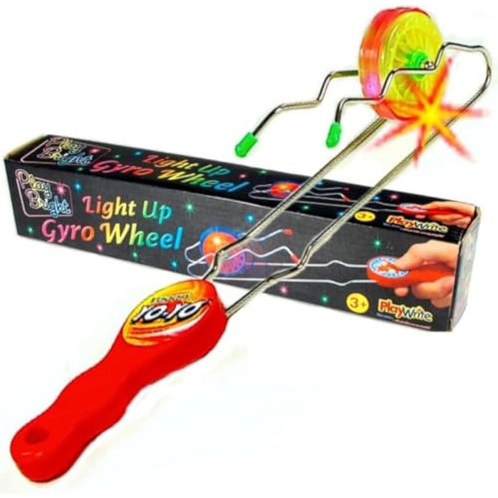Jolof Store Light Up Gyro Kinetic Wheel – 31cm Rail Twister Toy