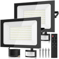 150W LED Security Lights with Motion Sensor & Remote – 2 Pack