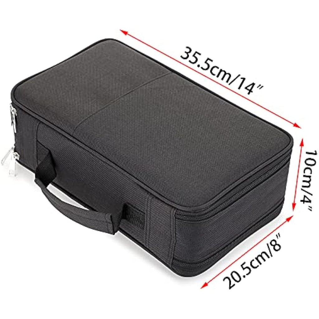 BSTKEY 360 Slots Large Capacity Pencil Case – Black Polyester Organizer