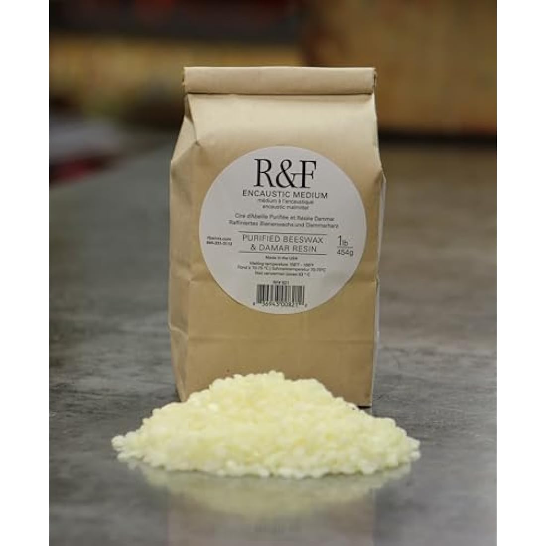 R & F Encaustic Bagged Medium - 1lb Artist Wax Painting Medium