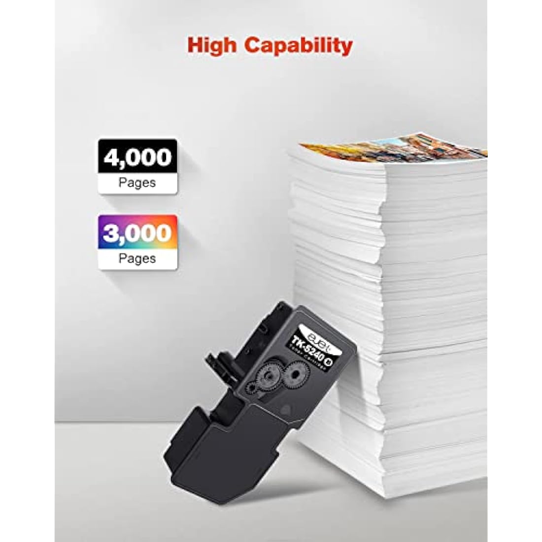 ejet TK-5240 Compatible Toner 4-Pack for Kyocera Ecosys M5526cdw P5026cdw