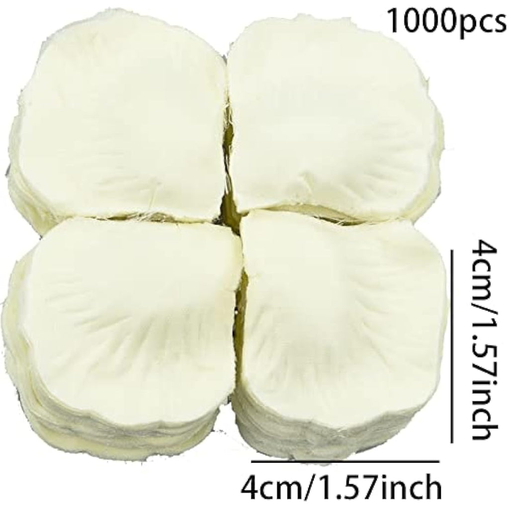1000 Pcs Off White Silk Rose Petals for Wedding Decor