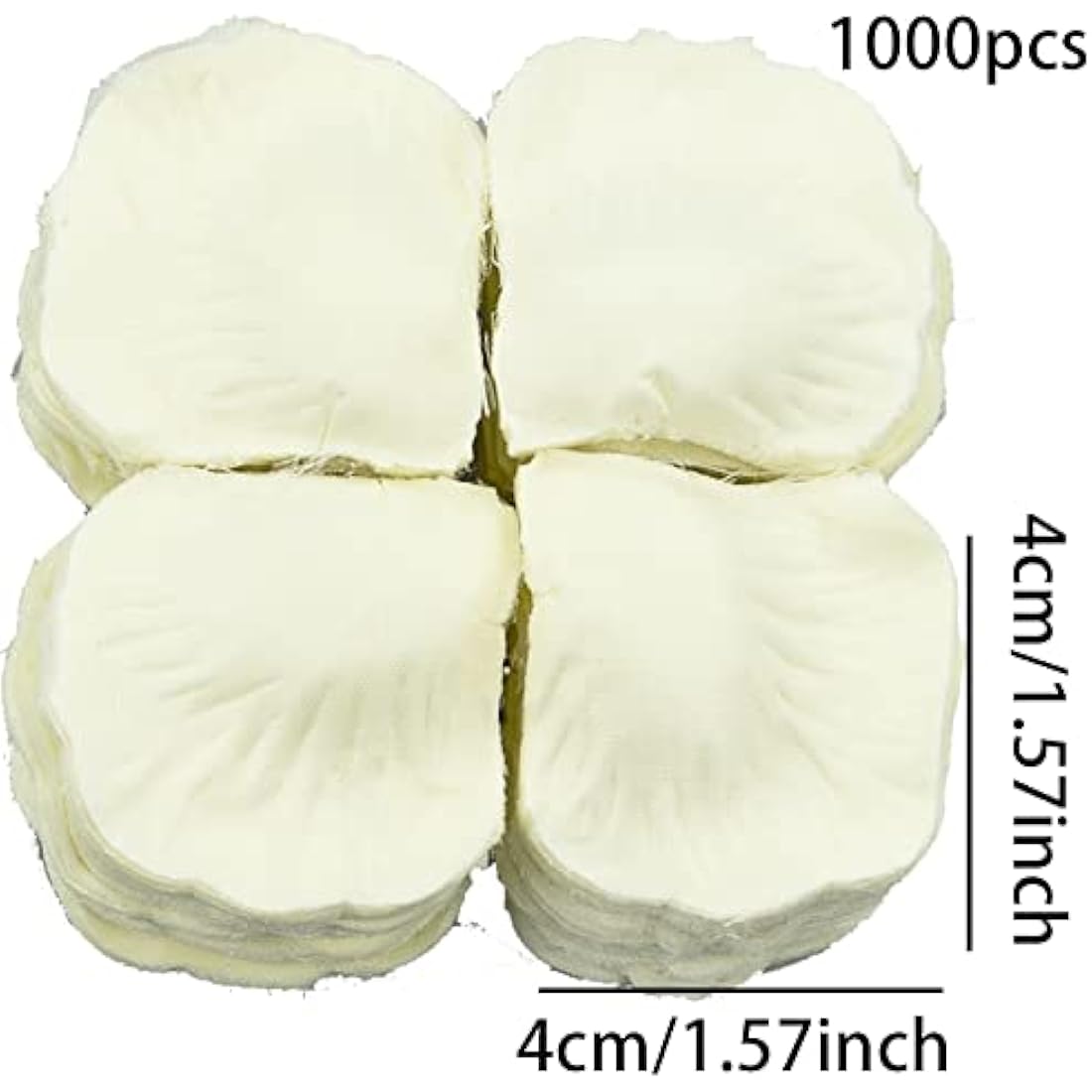 1000 Pcs Off White Silk Rose Petals for Wedding Decor