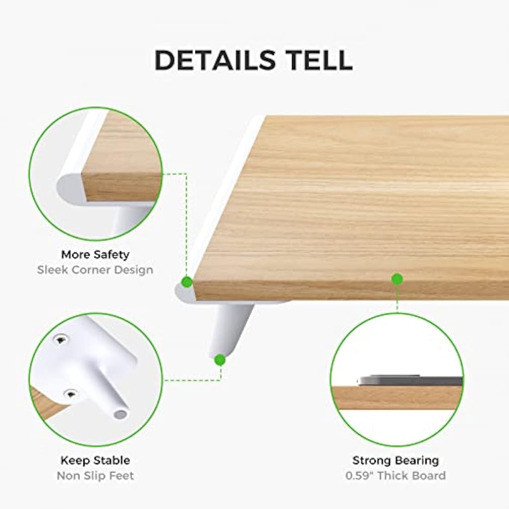 Loukin Monitor Stand Riser | 22.4" Large Ergonomic Desktop Shelf