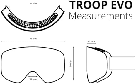 NAKED Optics The TROOP EVO Ski Goggles | Interchangeable Lenses