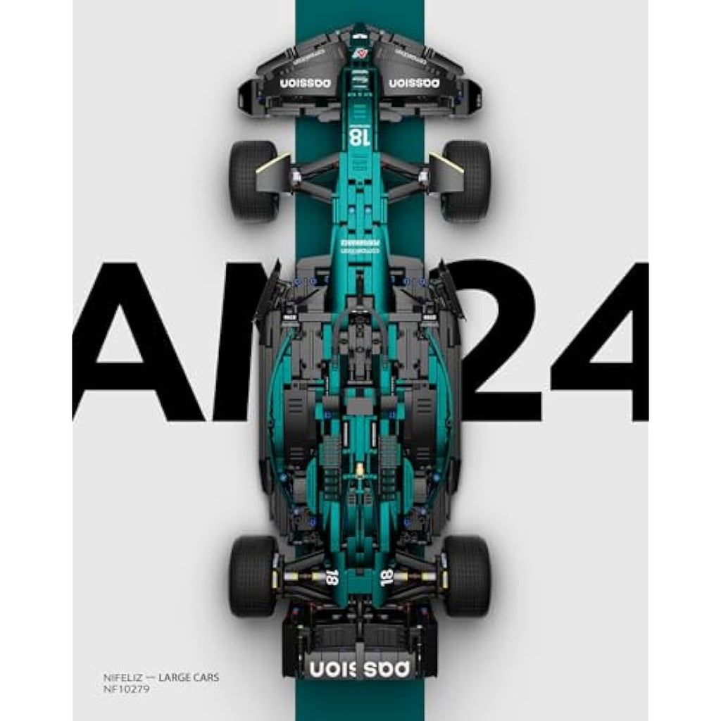 Nifeliz AM24 Formula 1 Racing Car Building Set | 1:8 Scale Model