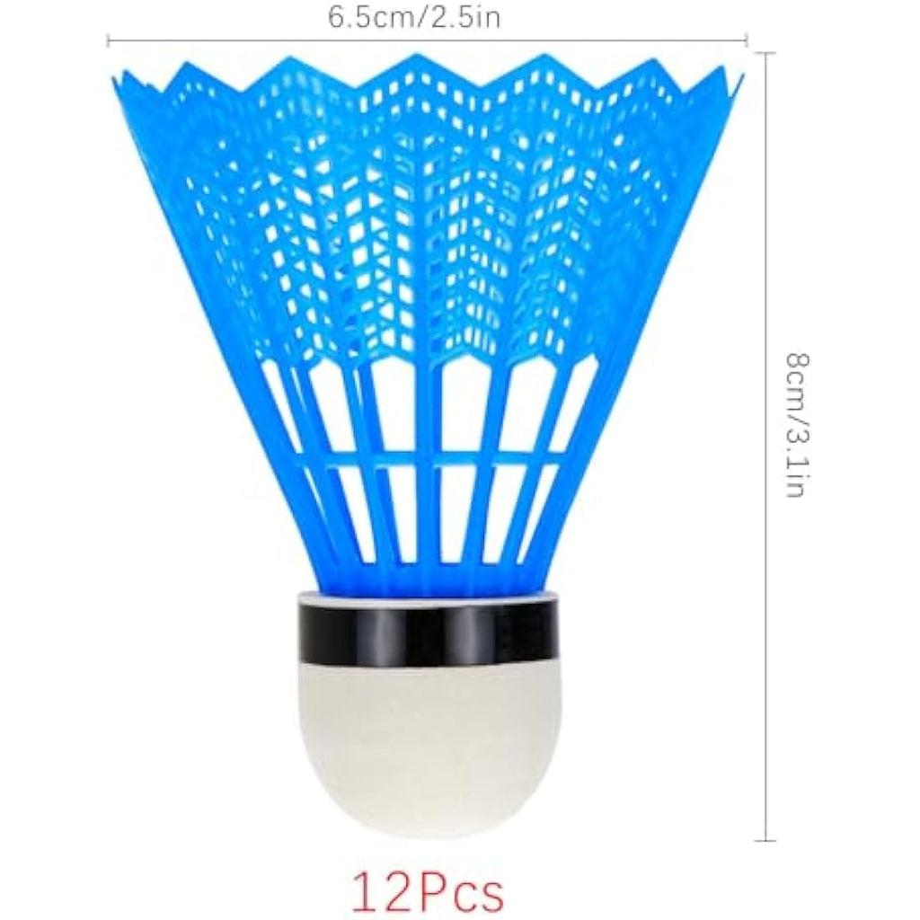 Hysagtek Nylon Badminton Shuttlecocks – 12 Pcs Medium Speed Training Balls