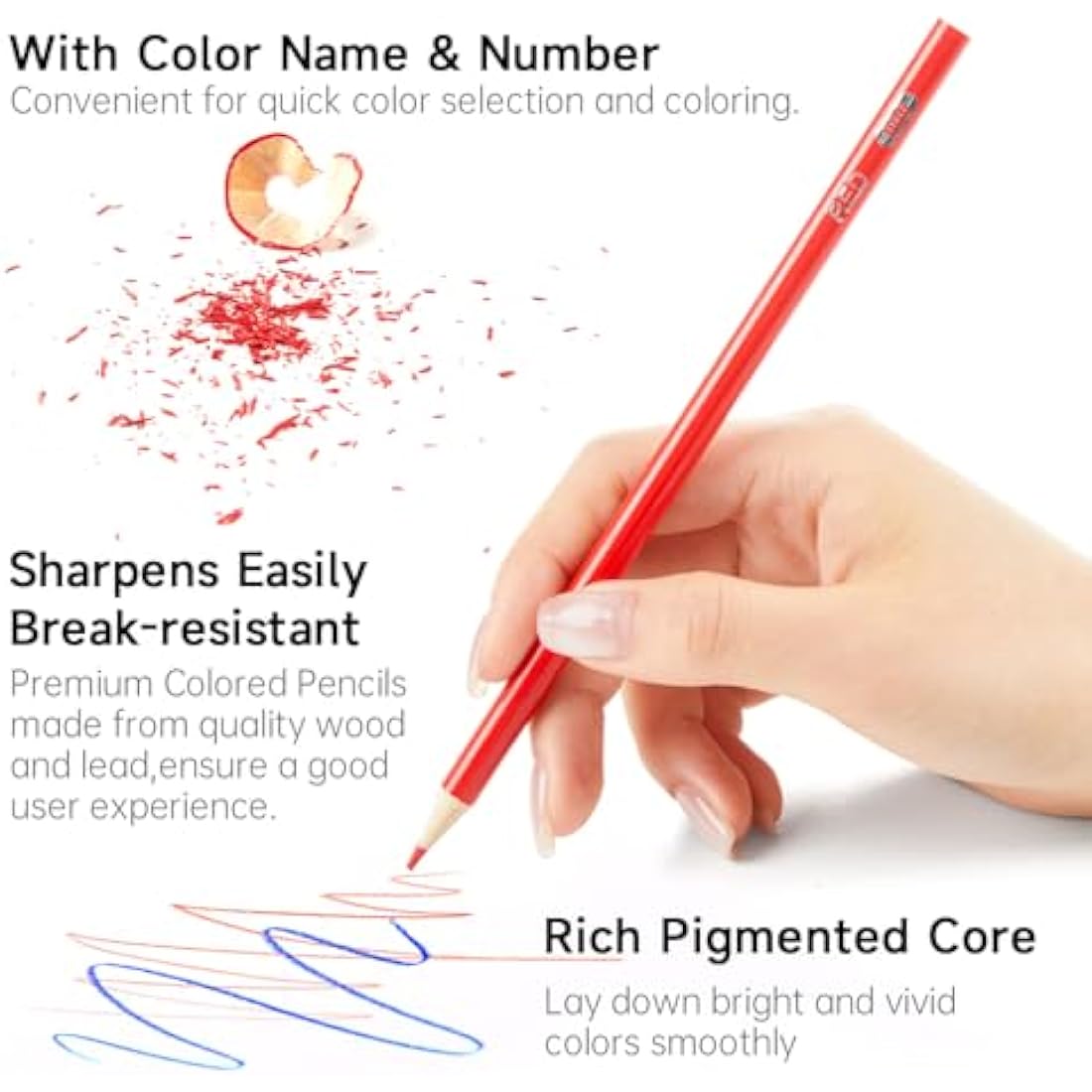 Shuttle Art 408 Pack Coloured Pencils Bulk – 12 Colours School Pack
