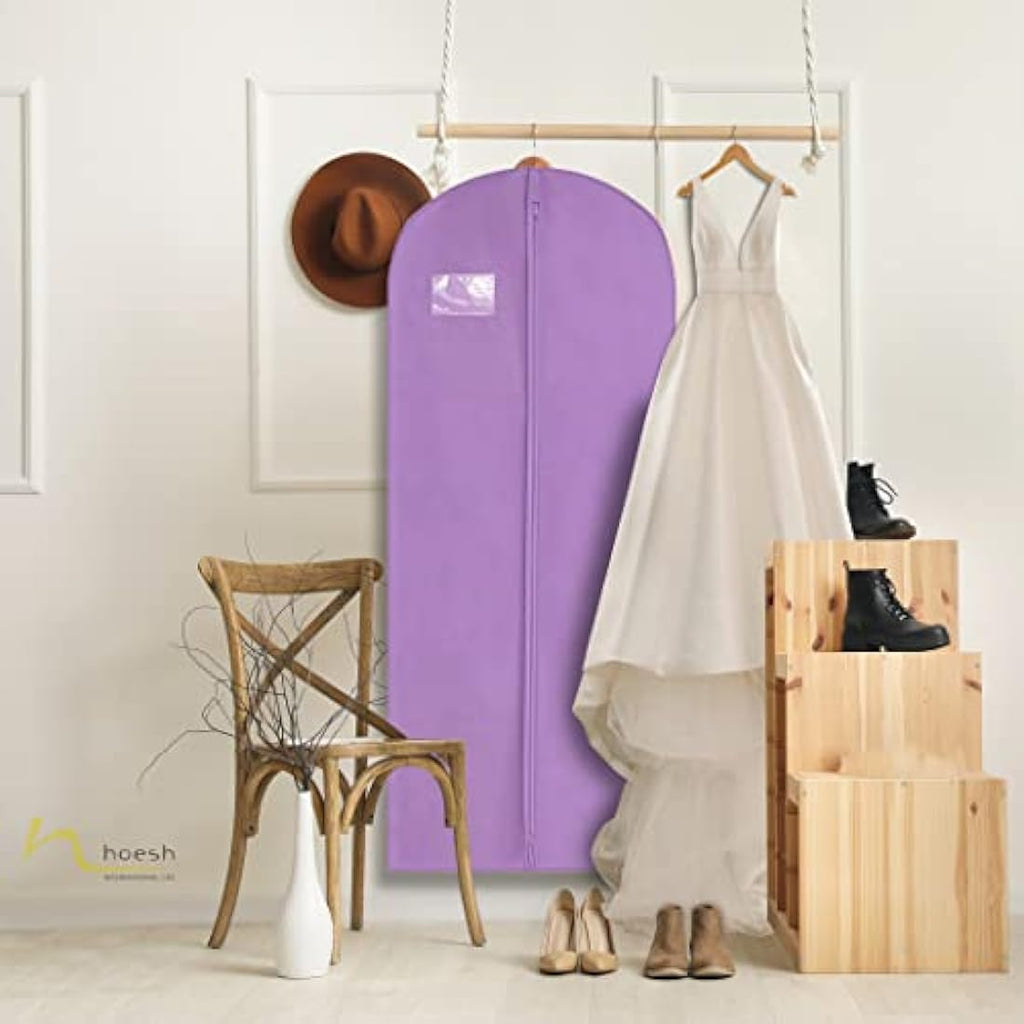Breathable Wedding Dress & Prom Gown Garment Bag - Lilac