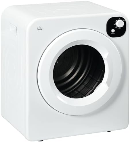 HOMCOM 6kg Vented Tumble Dryer | Portable Freestanding White Dryer