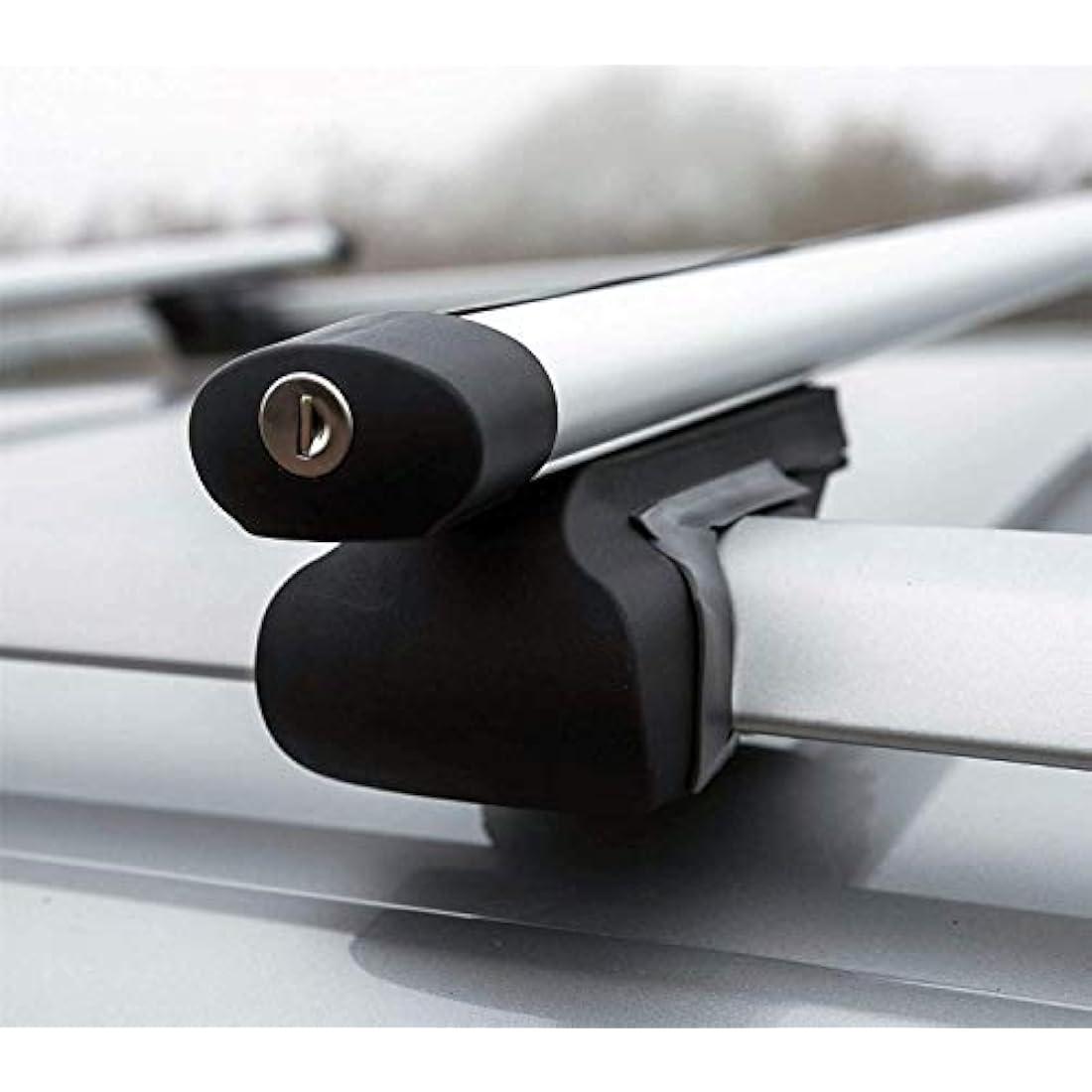 Summit SUM-003 Aluminium Roof Bars for Running Rails - 1.35m Silver